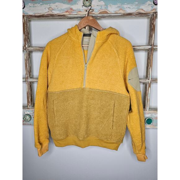 Outdoor Voices Megafleece yellow 1/2 Zip Hoodie Size Small - Picture 1 of 10